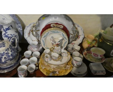 A Tray of Ceramics to Include Coffee Cans and Saucers, Miniature Teaset, Decorated Plates etc
