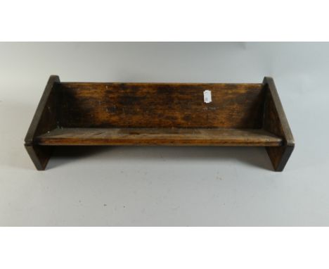 A Vintage Wooden Book Trough, 44cm Wide
