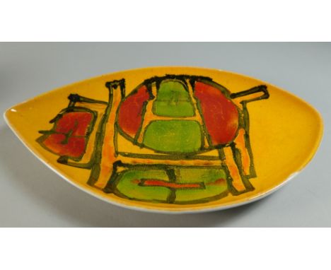 A Poole Delphis Oval Plate, 30cm Wide