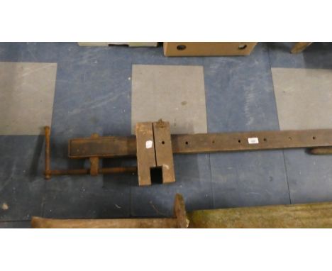 A Vintage Wooden Cart Jack, 200cm Long