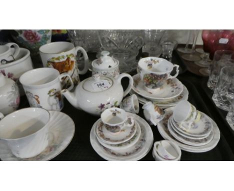 A Tray of Teawares to Include Royal Doulton Brambly Hedge, Snowman Mug, Miniature Royal Doulton Brambly Hedge