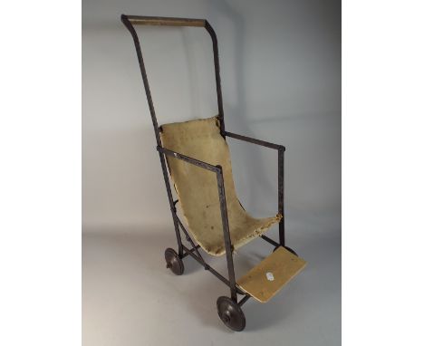 A Vintage Metal Framed Dolls Push Chair 