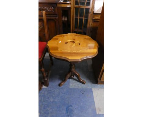 An Italian Inlaid Tripod Wine Table, 54cm Wide 