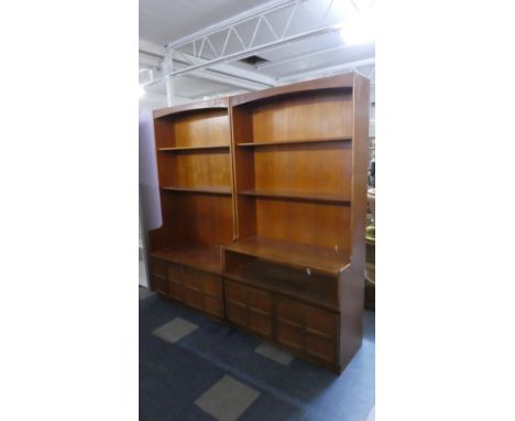 Two Vintage Nathan Bookcases, Each 101cm Wide