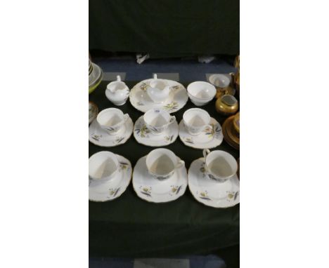 A Collection of Floral Pattern Teawares to Include Six Cups, Six Saucers, Cake Plate, Two Cream Jugs and a Sugar Bowl