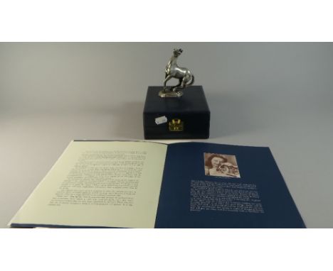 A Cased Heavy Solid Sterling Silver British Horse Society Sculpture, 'Playing Up' by Lorne McKean, 11cm high, 622gms 