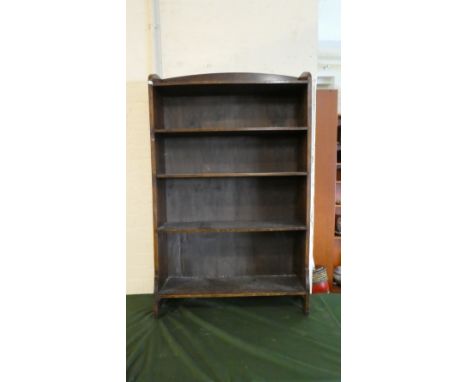 An Oak Five Shelf Open Bookcase, 77cm Wide