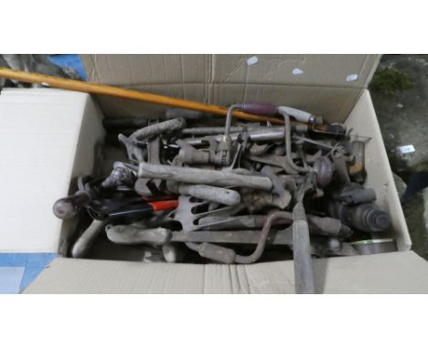 A Box of Vintage Tools, Etc