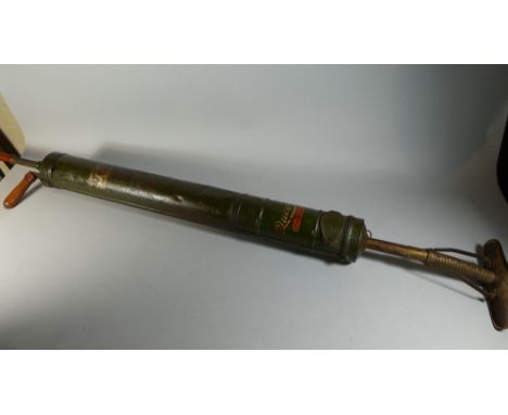 A Vintage Metal Hand Operated Queen Vacuum Cleaner, Made in Chicago 