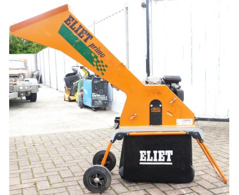 An Eliet petrol driven garden shredder, model MA 001021201, 4HP Honda GC 135 engine. 