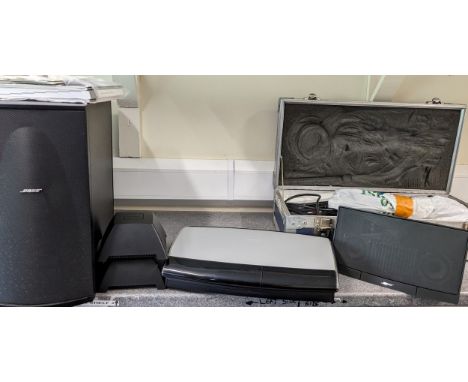 A collection of Bose's electronics, to include a Bose Bose AV48 Media centre, a Bose Lifestyle Roommate, a pair of Bose AL8 H