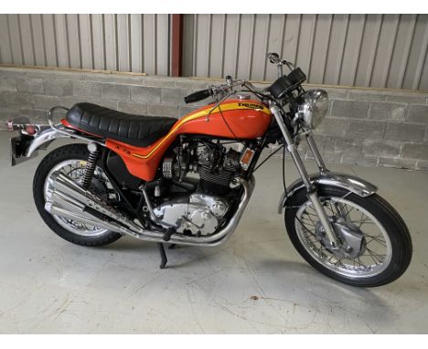 1972 Triumph Hurricane X-75 – a low mileage exampleReg. no. DDS 830LFrame no. TRX 75 XH01913Engine no. TRX 75 XH01913With the
