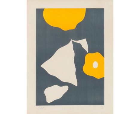 ARP, JEAN (1886-1966) "Konstellation von fünf Formen" 1956. Farblithografie, Ed. 124/125, signiert, HxB: 54,5/38,5 cm. (Bild)