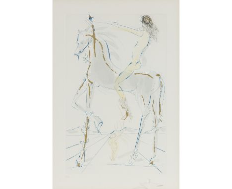 DALI, SALVADOR (1904-1989) "Le Chevalier" 1971 Radierung, E. A., aus "Song of Songs of Solomon", sig., Provenienz: Galerie Co