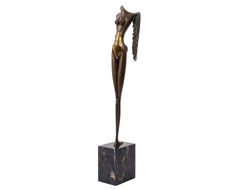 WUNDERLICH PAUL (1927-2010), “ Kleine Nike”, 1975, Bronze, Bronze braun patiniert und teilw. poliert, am Fuß signiert und num