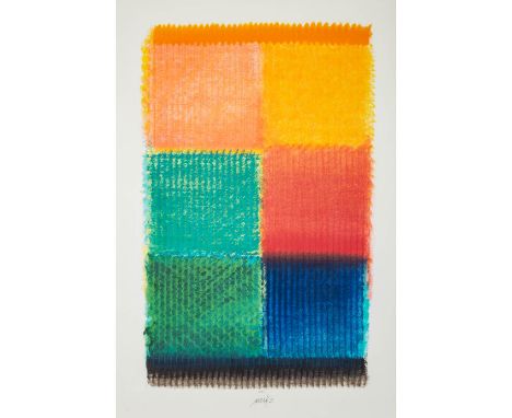 MACK, HEINZ (1931) "Sechs Lichtfarben" 2002 Siebdruck in Farbe auf Velin, signiert und datiert "Mack 02", Ex. 32/70, WVZ 268,