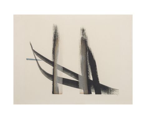 SHINODA, TOKO (1913-2021) "Between" Lithographie, handkoloriert, signiert und betitel unten rechts, Ex. 8/10, HxB: 53/70 cm. 
