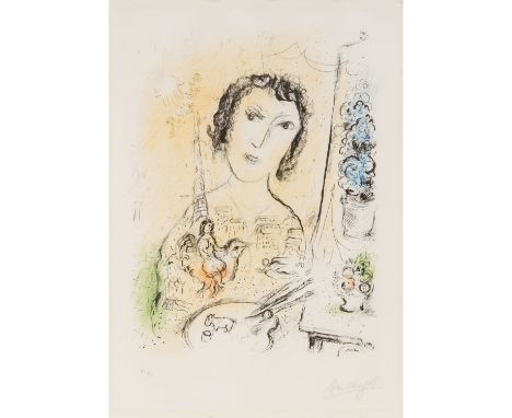 CHAGALL, MARC (1887-1985) "Selbstbildnis" 1974 Farblithografie auf Velin, WVZ Mourlot 709, signiert und nummeriert, aus einer