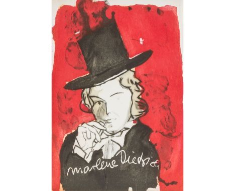 MUELLER-STAHL, ARMIN (1930) "Marlene Dietrich - Ich bin die fesche Lola" 2020 Farbradierung auf Büttenpapier, Ex. 56/200, sig