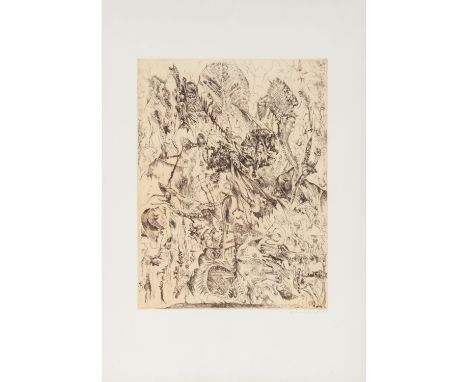 SCHULTZE, BERNARD (1915-2005) "Ohne Titel" 1978 Radierung, sig. und dat., HxB: 49/37,5 cm. (Bild) Rahmen, HxB: 83/63 cm. Prov