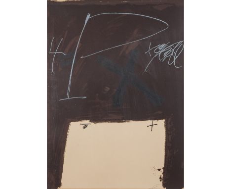 TÀPIES, ANTONI (1923-2012) "Berlin Suite" 1974 Farblithografie, das Blatt stammt aus der 10-teiligen "Berlin Suite", sig., Da