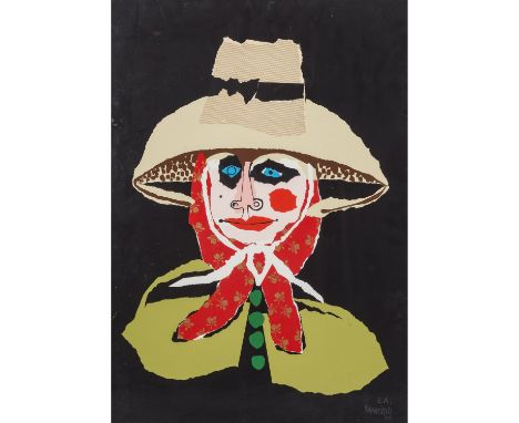 MANRIQUE, CÈSAR (1919-1992) "Campesina con sombrero" 1985 Serigraphie, E.A., sig. und dat., HxB: 66/47 cm. Rahmen, HxB: 70/50