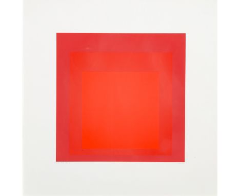 ALBERS, JOSEF (1888-1976) "EK ID" 1970 Farbserigraphie auf Karton, aus "Homage to the Square", monogrammiert, datiert, betite