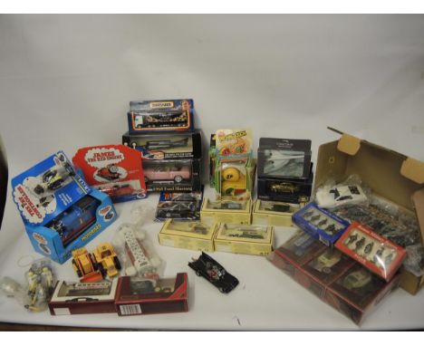 Corgi Toys Batmobile, a quantity of various boxed children's toys, cars and modern Thomas the tank engine etc. 