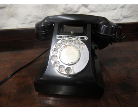 Mid 20th Century black Bakelite telephone, cased pair of binoculars, pair of kitchen scales, 19th Century Bible (at fault) an