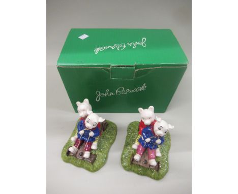 Beswick boxed Limited Edition figure of Rupert Bear and Algy Pug go-karting, seven Royal Doulton boxed Rupert figures, togeth