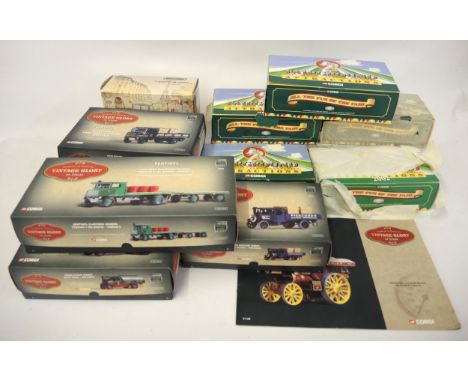 Six boxed Corgi Vintage Glory of Steam Limited Edition unused boxed diecast vehicles, with catalogue and six Corgi fairground