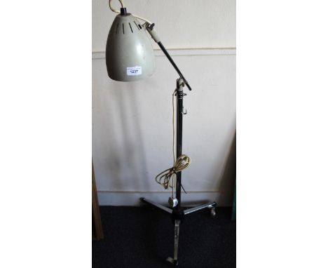 Floorstanding adjustable Anglepoise type lamp on chrome stand 