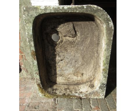Antique stone sink / garden planter, 74 x 57cm 