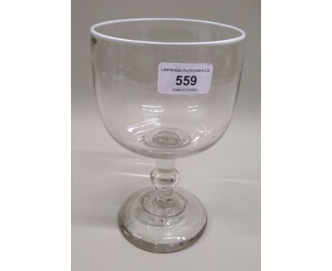 Large 19th Century opaque rimmed baluster form glass and a tall art glass lamp base 