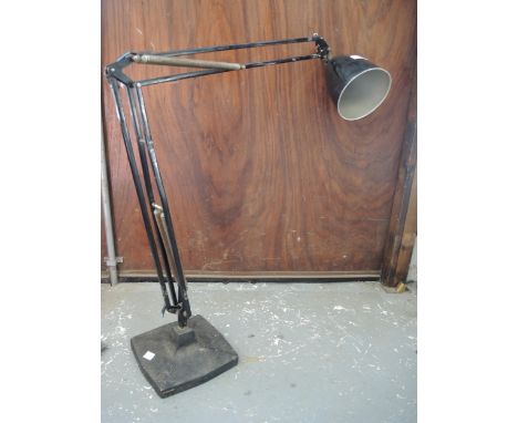 Early Herbert Terry black metal Anglepoise lamp 