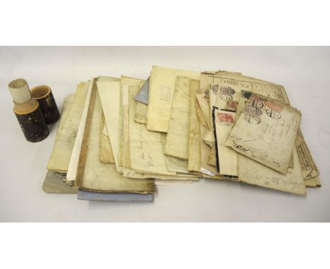 Collection of ephemera relating to John Haughton Wickes, Citizen Clock Maker of London including the apprenticeship document 