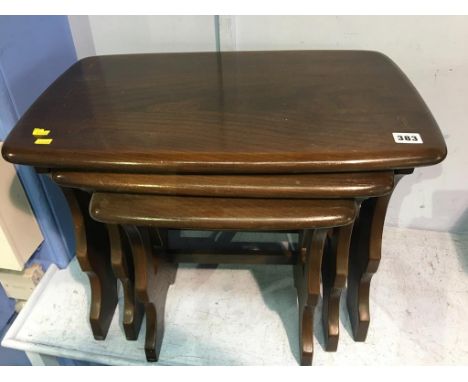 Ercol oak nest of tables