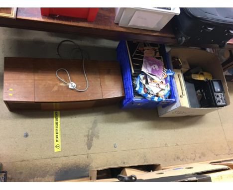 Record player, records etc.