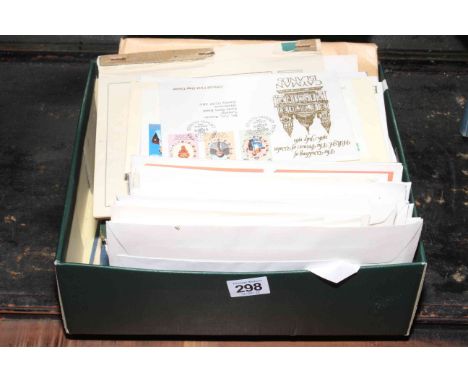 Collection of Commonwealth schoolboy stamp albums, commemorative royalty FDCs, face value presentation packs, etc.