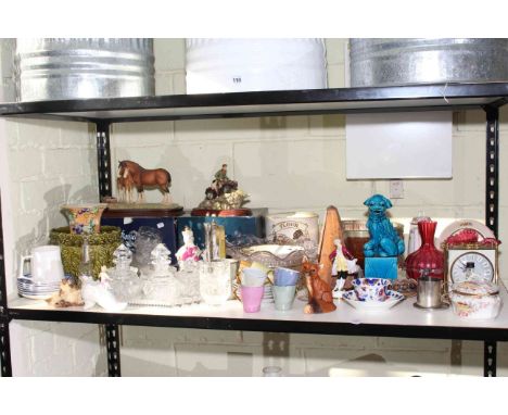 Border Fine Arts Spring Pastures and Easy Rider groups, boxed, wood and glass bowls, glass tinted set, ruby glass, etc.