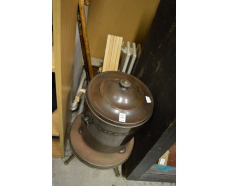 Household items to include coal bucket, brass stand, walking sticks, artists easel etc.
