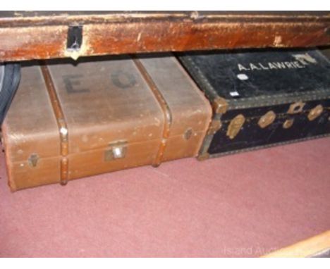 An old travelling trunk and one other