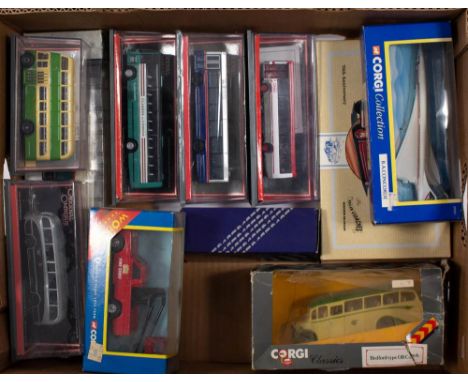 Corgi. A boxed group of various  busses and commercial vehicles: