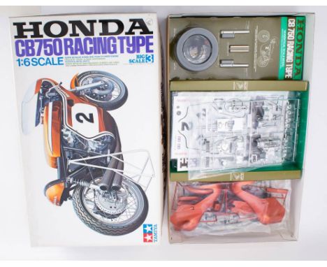 Tamiya, 1/6th scale Honda CB750 Racing Type Motorcycle: construction kit, with sealed bags decal sheet and instruction leafle