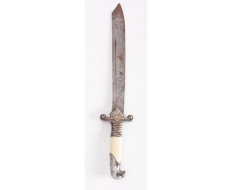 A WWII German RAD Officer's dress dagger by Alcoso, Solingen: the fullered blade signed as per title and inscribed 'Arbeit ad