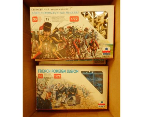 Esci, Airfix and others. A boxed kit group of 1/72nd scale military figures and accessories: including  French Foreign Legion