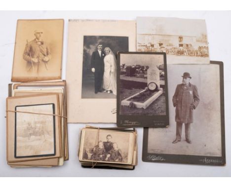 A collection of late 19th/early 20th century Carte de Visite:  portrait and landscape  subjects including one of an unidentif