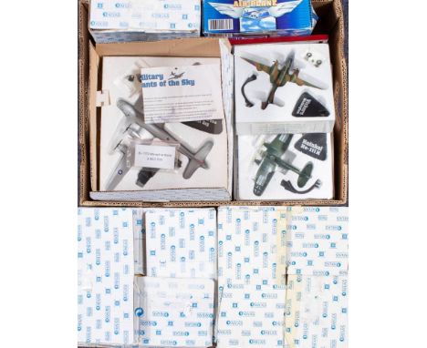 Atlas Editions. A boxed group of scale model aircraft: including 'B-17 Memphis Belle', Handley Page Halifax, , DH-98 Mosquito