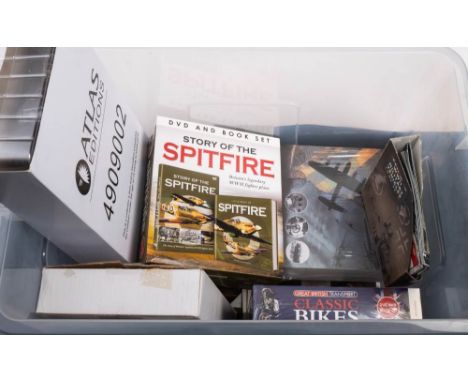 Atlas Editions. A collection of diecast scale model aircraft: including Hawker Hurricane MK1 and Junkers Ju87B Stuka and othe