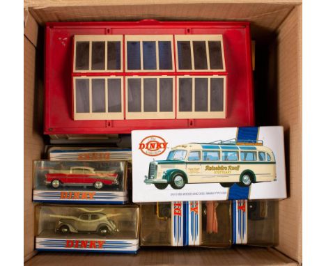 Dinky, EFE and others. A boxed group of various vehicles: including Dinky DY-S10 1950 Mercedes Benz Diesel Omnibus Type 0-350